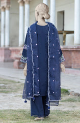 EMBROIDERED CAMBRIC STITCHED 3 PIECE