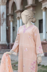 EMBROIDERED CAMBRIC STITCHED 3 PIECE