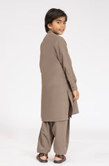 LIGHT-OLIVE EMBROIDERED BLENDED KAMEEZ SHALWAR