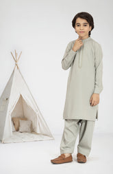 SAGE EMBROIDERED BLENDED KAMEEZ SHALWAR