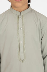 SAGE EMBROIDERED BLENDED KAMEEZ SHALWAR