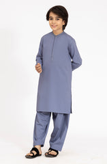 MUTED-PURPLE BLENDED EMBROIDERED KAMEEZ SHALWAR