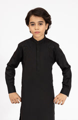 BLACK EMBROIDERED BLENDED KAMEEZ SHALWAR