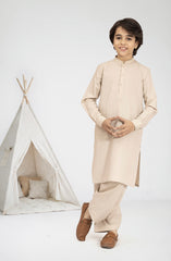 LIGHT-BEIGE BLENDED KAMEEZ SHALWAR