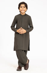 OLIVE-GREEN BLENDED KAMEEZ SHALWAR