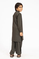 OLIVE-GREEN BLENDED KAMEEZ SHALWAR