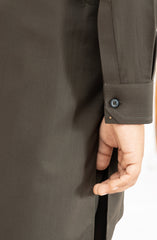 OLIVE-GREEN BLENDED KAMEEZ SHALWAR