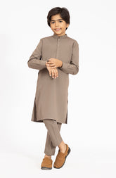 LIGHT-OLIVE BLENDED KURTA PYJAMA