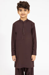 MAROON EMBROIDERED BLENDED KAMEEZ SHALWAR