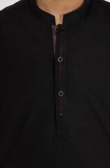BLACK BLENDED KURTA PYJAMA