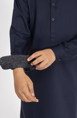 NAVY BLENDED KAMEEZ SHALWAR