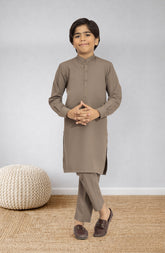 LIGHT-OLIVE BLENDED KURTA PYJAMA