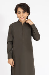 OLIVE-GREEN KURTA PAJAMA