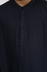 NAVY BLENDED KURTA PYJAMA