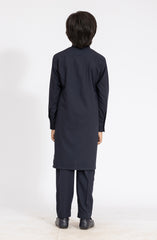 NAVY BLENDED KURTA PYJAMA