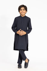 NAVY BLENDED KURTA PYJAMA
