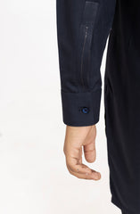 NAVY BLENDED KURTA PYJAMA