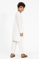 OFF-WHITE BLENDED KURTA PYJAMA