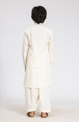 CREAM BLENDED KAMEEZ SHALWAR