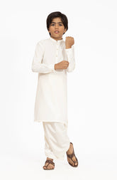 CREAM BLENDED KAMEEZ SHALWAR
