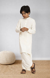 CREAM BLENDED KAMEEZ SHALWAR