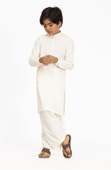 CREAM BLENDED KAMEEZ SHALWAR