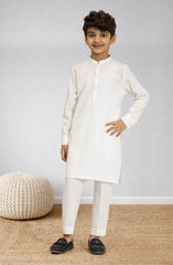 OFF WHITE KURTA PAJAMA