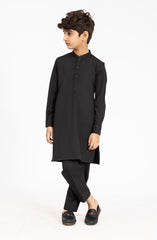 BLACK BLENDED KURTA PYJAMA