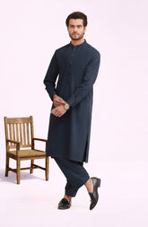 NAVY 100% COTTON KAMEEZ SHALWAR