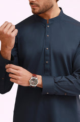 NAVY 100% COTTON KAMEEZ SHALWAR