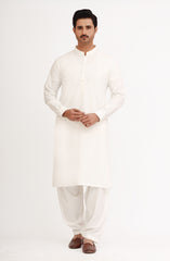 OFF WHITE BLENDED KAMEEZ SHALWAR