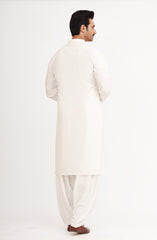 OFF WHITE BLENDED KAMEEZ SHALWAR
