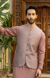 TEA PNK BLENDED WAISTCOAT