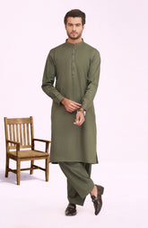 FOREST GREEN 100% COTTON KAMEEZ SHALWAR