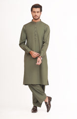 FOREST GREEN 100% COTTON KAMEEZ SHALWAR