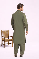 FOREST GREEN 100% COTTON KAMEEZ SHALWAR