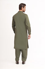 FOREST GREEN 100% COTTON KAMEEZ SHALWAR