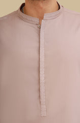 LATTE BLENDED EMBROIDERED KAMEEZ SHALWAR