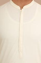 CREAM BLENDED EMBROIDERED KAMEEZ SHALWAR