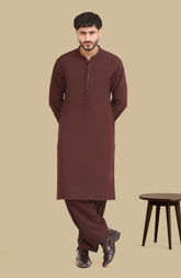 MAROON BLENDED EMBROIDERED KAMEEZ SHALWAR