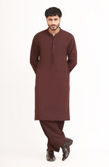MAROON BLENDED EMBROIDERED KAMEEZ SHALWAR