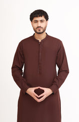 MAROON BLENDED EMBROIDERED KAMEEZ SHALWAR
