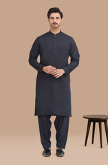 NAVY BLENDED KAMEEZ SHALWAR