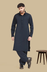 NAVY 100% COTTON KAMEEZ SHALWAR