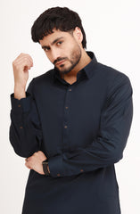 NAVY 100% COTTON KAMEEZ SHALWAR