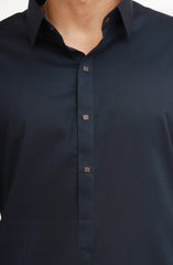 NAVY 100% COTTON KAMEEZ SHALWAR