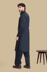 NAVY 100% COTTON KAMEEZ SHALWAR
