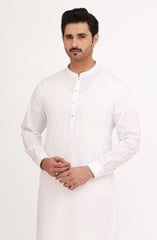 WHITE 100% COTTON KAMEEZ SHALWAR
