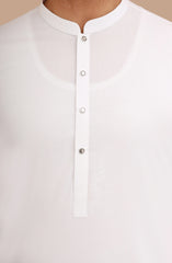 WHITE 100% COTTON KAMEEZ SHALWAR