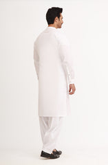 WHITE 100% COTTON KAMEEZ SHALWAR